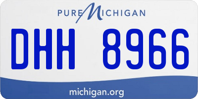 MI license plate DHH8966