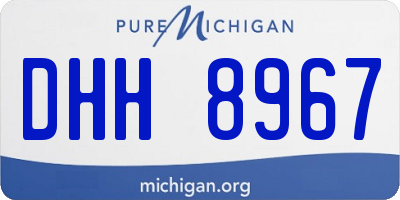 MI license plate DHH8967