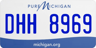 MI license plate DHH8969