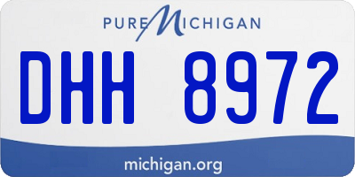 MI license plate DHH8972