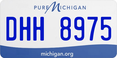 MI license plate DHH8975