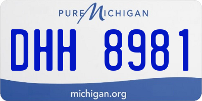 MI license plate DHH8981