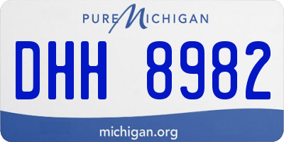 MI license plate DHH8982
