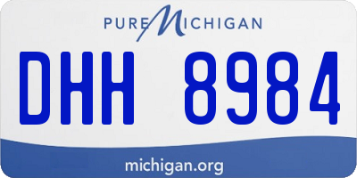 MI license plate DHH8984