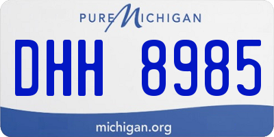 MI license plate DHH8985