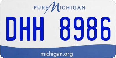MI license plate DHH8986