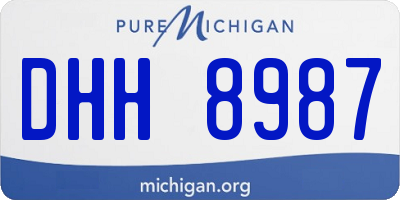 MI license plate DHH8987