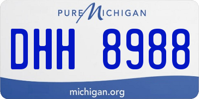 MI license plate DHH8988