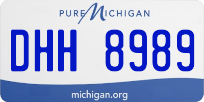MI license plate DHH8989