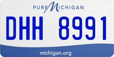 MI license plate DHH8991