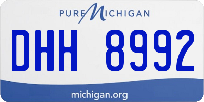 MI license plate DHH8992