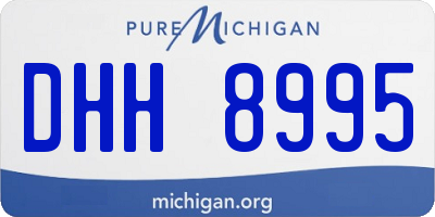 MI license plate DHH8995