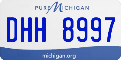 MI license plate DHH8997