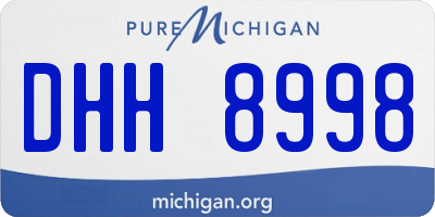 MI license plate DHH8998