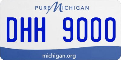 MI license plate DHH9000