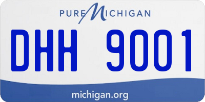 MI license plate DHH9001