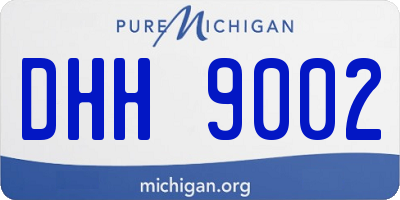 MI license plate DHH9002