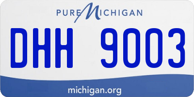 MI license plate DHH9003