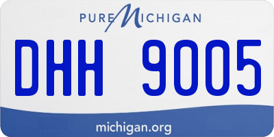 MI license plate DHH9005