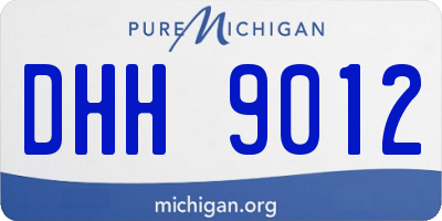 MI license plate DHH9012