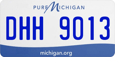 MI license plate DHH9013