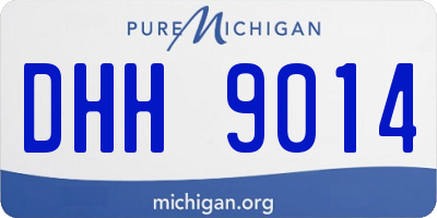 MI license plate DHH9014