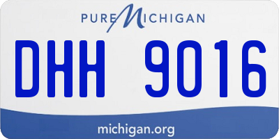 MI license plate DHH9016
