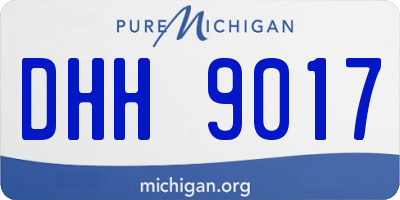 MI license plate DHH9017