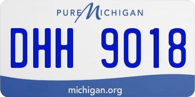 MI license plate DHH9018