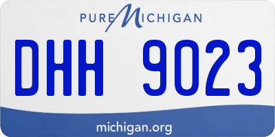MI license plate DHH9023