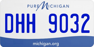MI license plate DHH9032