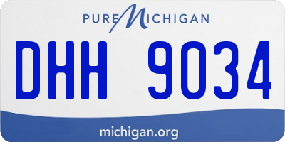 MI license plate DHH9034