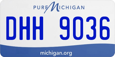 MI license plate DHH9036
