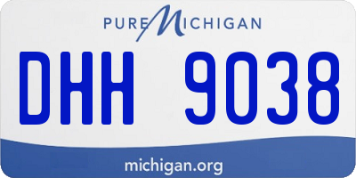 MI license plate DHH9038