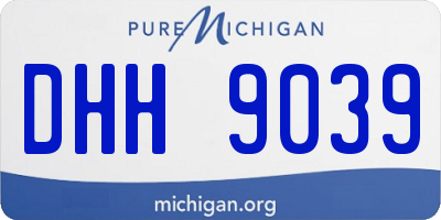 MI license plate DHH9039