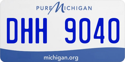 MI license plate DHH9040