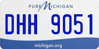 MI license plate DHH9051