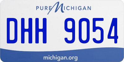 MI license plate DHH9054