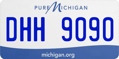 MI license plate DHH9090