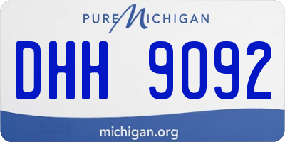 MI license plate DHH9092