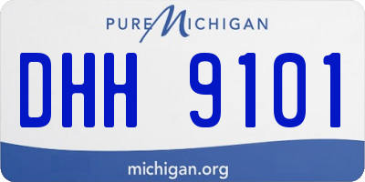 MI license plate DHH9101