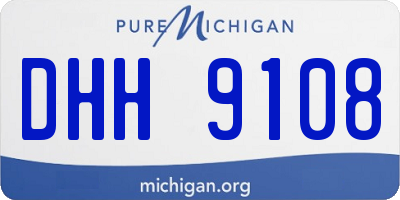 MI license plate DHH9108