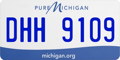 MI license plate DHH9109