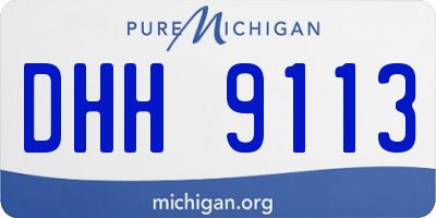 MI license plate DHH9113