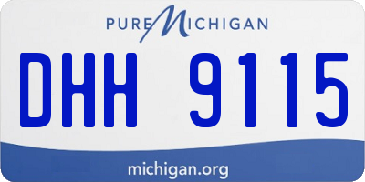 MI license plate DHH9115