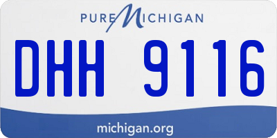 MI license plate DHH9116