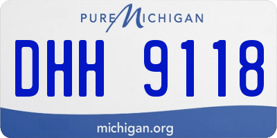 MI license plate DHH9118