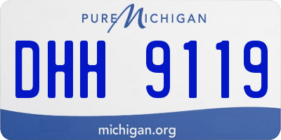 MI license plate DHH9119