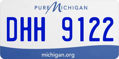 MI license plate DHH9122