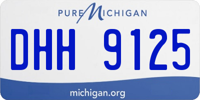 MI license plate DHH9125